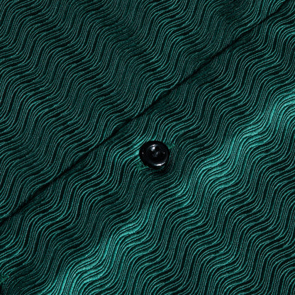 Green Striped Silk Dress Shirt shirt    - Sophisticated Gentlemen