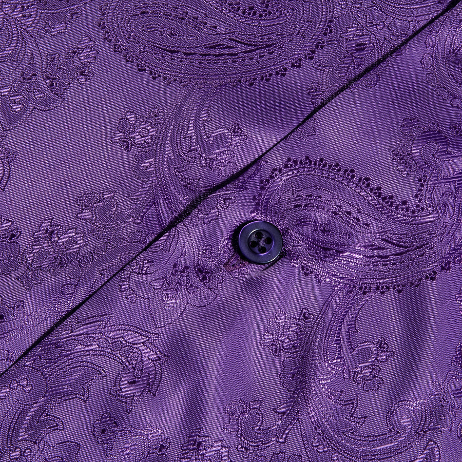 Lavender Purple Paisley Silk Dress Shirt shirt    - Sophisticated Gentlemen