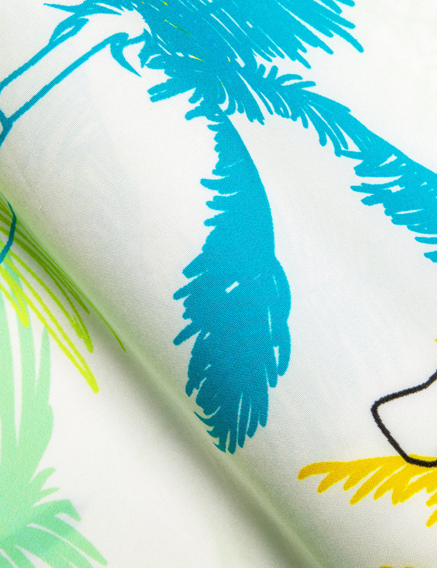 Yellow Blue Coconut Tree Novelty Dress Shirt shirt    - Sophisticated Gentlemen