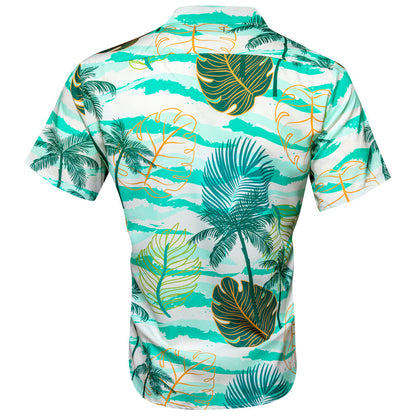 Parekeet Green Coconut Tree Novelty Dress Shirt shirt    - Sophisticated Gentlemen