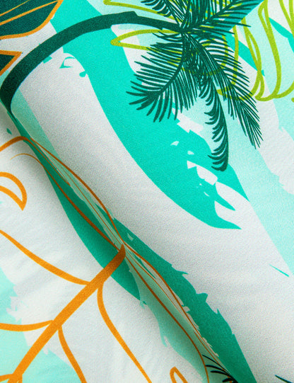 Parekeet Green Coconut Tree Novelty Dress Shirt shirt    - Sophisticated Gentlemen