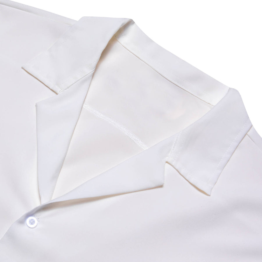White Green Men's Summer Beach Dress Shirt shirt    - Sophisticated Gentlemen