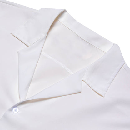White Green Men's Summer Beach Dress Shirt shirt    - Sophisticated Gentlemen