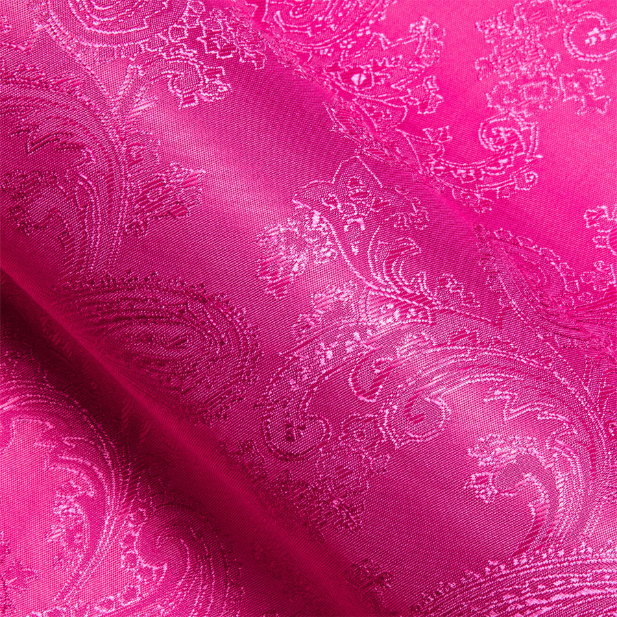 Deep Pink Woven Paisley Silk Dress Shirt shirt    - Sophisticated Gentlemen