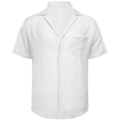 Pure White Solid Men's Silk Dress Shirt shirt    - Sophisticated Gentlemen