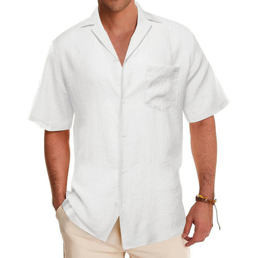 Pure White Solid Men's Silk Dress Shirt shirt S   - Sophisticated Gentlemen