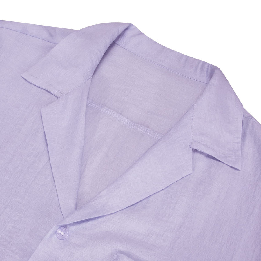 Thistle Purple Solid Men's Silk Dress Shirt shirt    - Sophisticated Gentlemen