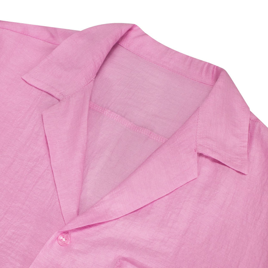 Taffy Pink Solid Men's Silk Dress Shirt shirt    - Sophisticated Gentlemen