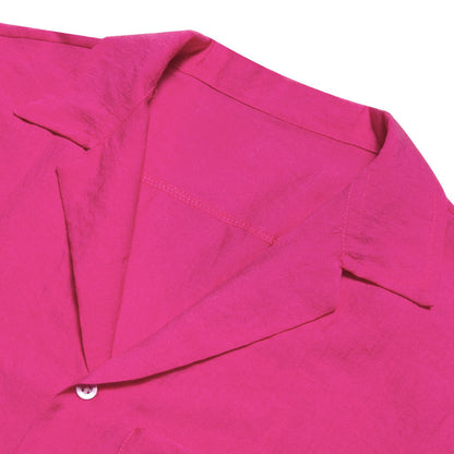 Magenta Pink Solid Men's Silk Dress Shirt shirt    - Sophisticated Gentlemen