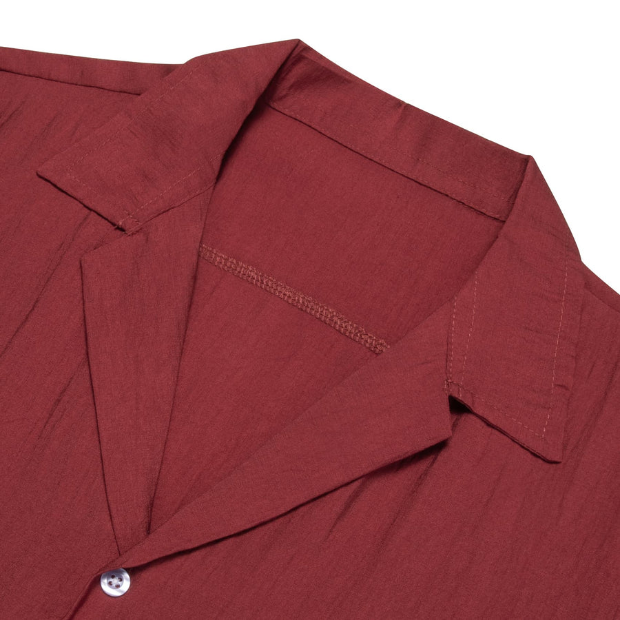 Blush Red Solid Men's Silk Dress Shirt shirt    - Sophisticated Gentlemen