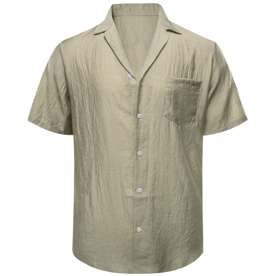 Sage Green Solid Men's Silk Dress Shirt shirt    - Sophisticated Gentlemen