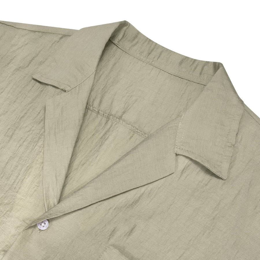 Sage Green Solid Men's Silk Dress Shirt shirt    - Sophisticated Gentlemen