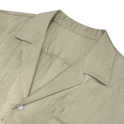 Sage Green Solid Men's Silk Dress Shirt shirt    - Sophisticated Gentlemen