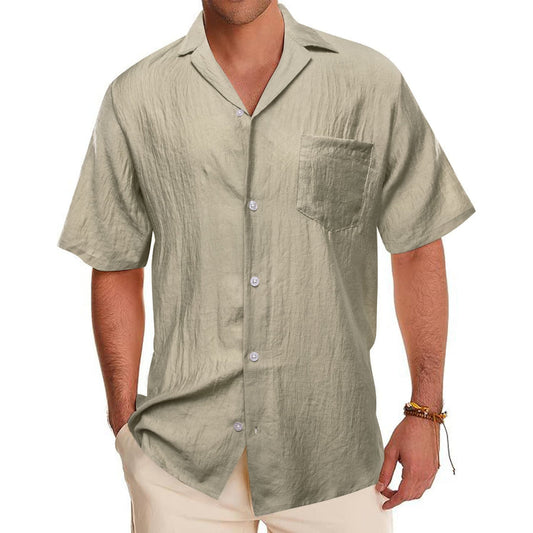 Sage Green Solid Men's Silk Dress Shirt shirt S   - Sophisticated Gentlemen