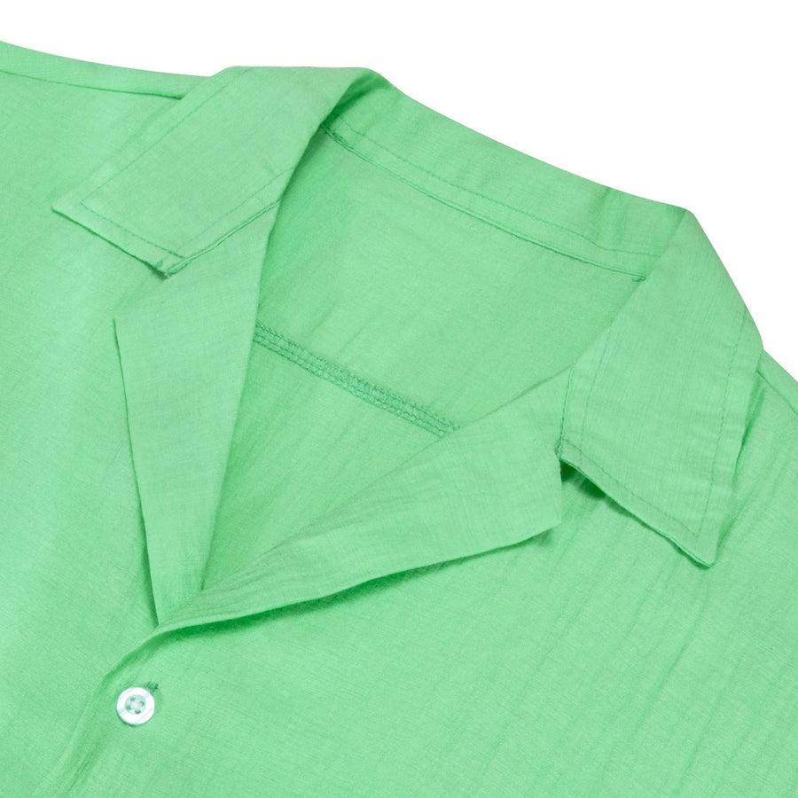 Fern Green Solid Men's Silk Dress Shirt shirt    - Sophisticated Gentlemen