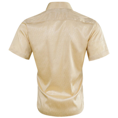 Wheat Solid Dress Shirt shirt    - Sophisticated Gentlemen