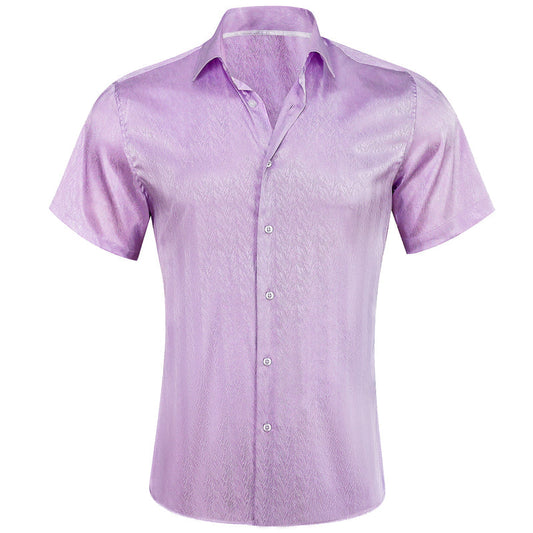 Pale Lilac Solid Dress Shirt shirt S   - Sophisticated Gentlemen