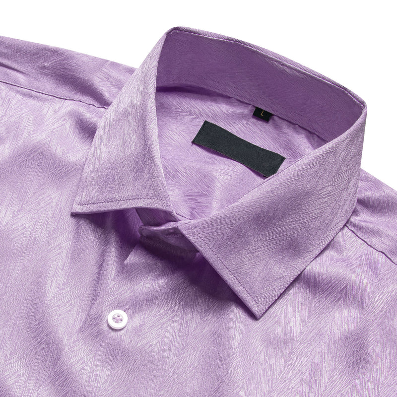 Pale Lilac Solid Dress Shirt shirt    - Sophisticated Gentlemen