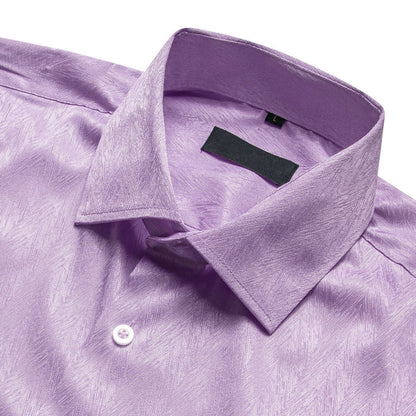 Pale Lilac Solid Dress Shirt shirt    - Sophisticated Gentlemen