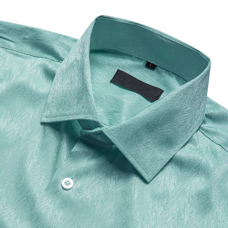Pale Blue Solid Dress Shirt shirt    - Sophisticated Gentlemen