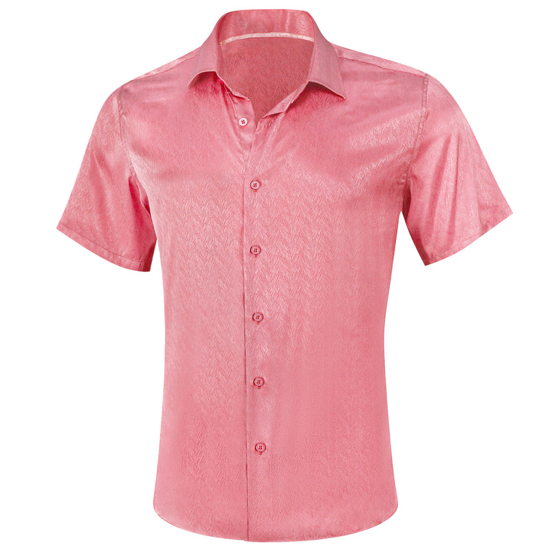 Shock Pink Solid Men's Dress Shirt shirt    - Sophisticated Gentlemen
