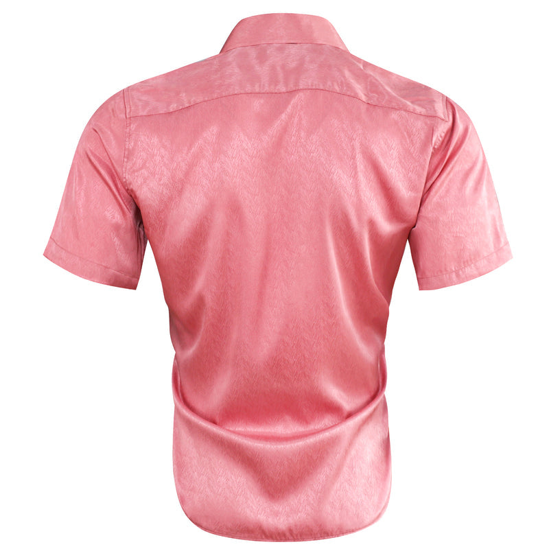 Shock Pink Solid Men's Dress Shirt shirt    - Sophisticated Gentlemen