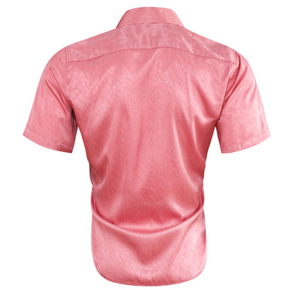Shock Pink Solid Men's Dress Shirt shirt    - Sophisticated Gentlemen