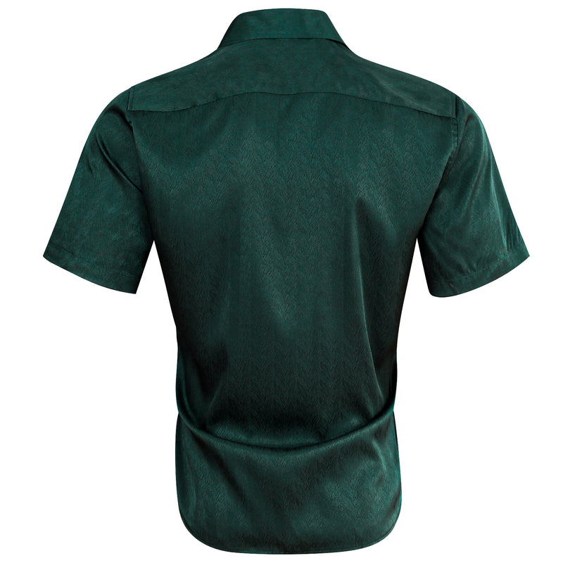 Deep Green Solid Dress Shirt shirt    - Sophisticated Gentlemen