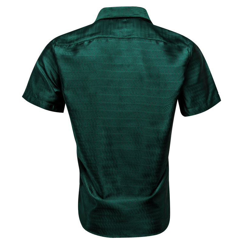 Dark Green Striped Dress Shirt shirt    - Sophisticated Gentlemen