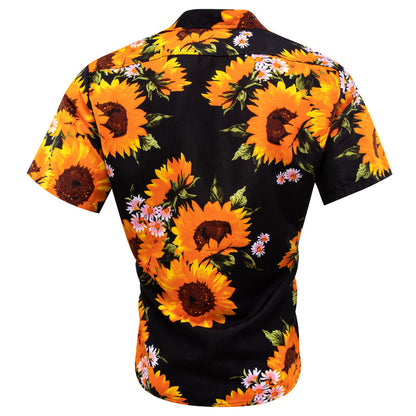 Orange Sunflower Dress Shirt shirt    - Sophisticated Gentlemen