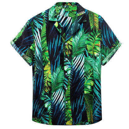 Emerald Green Leaves Novelty Dress Shirt shirt    - Sophisticated Gentlemen