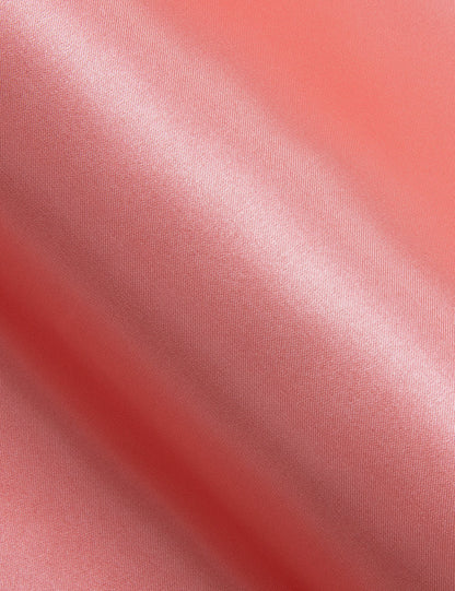 Pink Satin Solid Silk Dress Shirt shirt    - Sophisticated Gentlemen