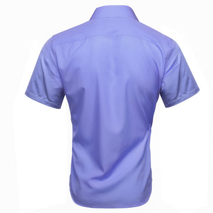 Purple Solid Silk Dress Shirt shirt    - Sophisticated Gentlemen