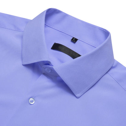 Purple Solid Silk Dress Shirt shirt    - Sophisticated Gentlemen