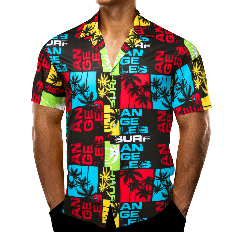 Red Black Blue Novelty Dress Shirt shirt    - Sophisticated Gentlemen