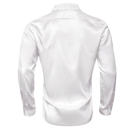 White Solid With White Paisley Edge Dress Shirt shirt    - Sophisticated Gentlemen