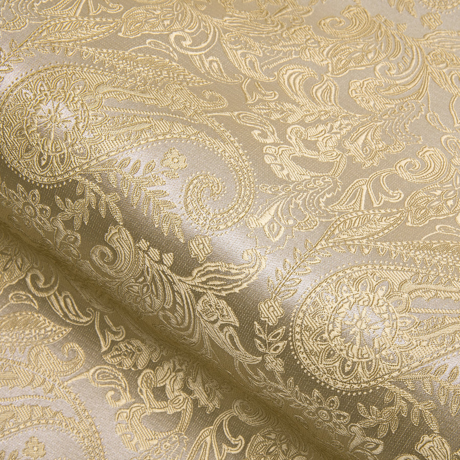 Light Yellow Paisley Silk Dress Shirt shirt    - Sophisticated Gentlemen