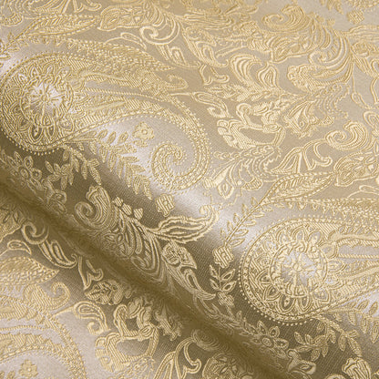 Light Yellow Paisley Silk Dress Shirt shirt    - Sophisticated Gentlemen
