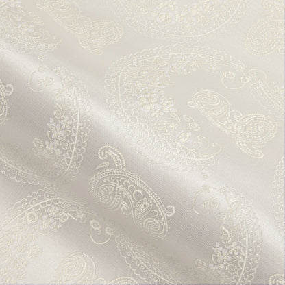Beige Light Yellow Paisley Silk Dress Shirt shirt    - Sophisticated Gentlemen