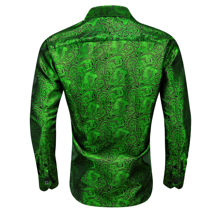 Green Paisley Men's Dress Shirt shirt    - Sophisticated Gentlemen