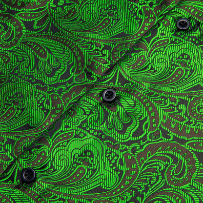 Green Paisley Men's Dress Shirt shirt    - Sophisticated Gentlemen