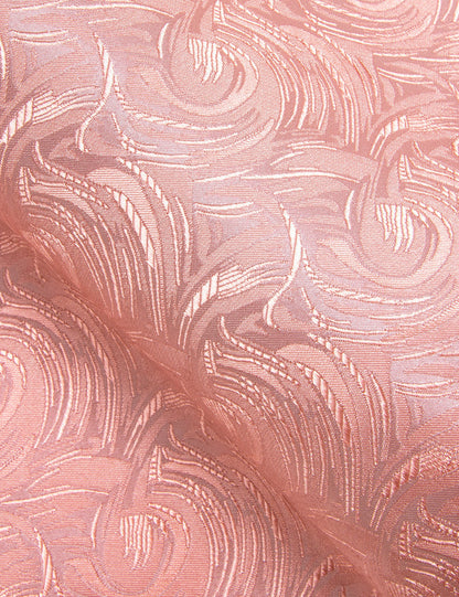 LightPink Rose Flower Pattern Floral Silk Dress Shirt shirt    - Sophisticated Gentlemen