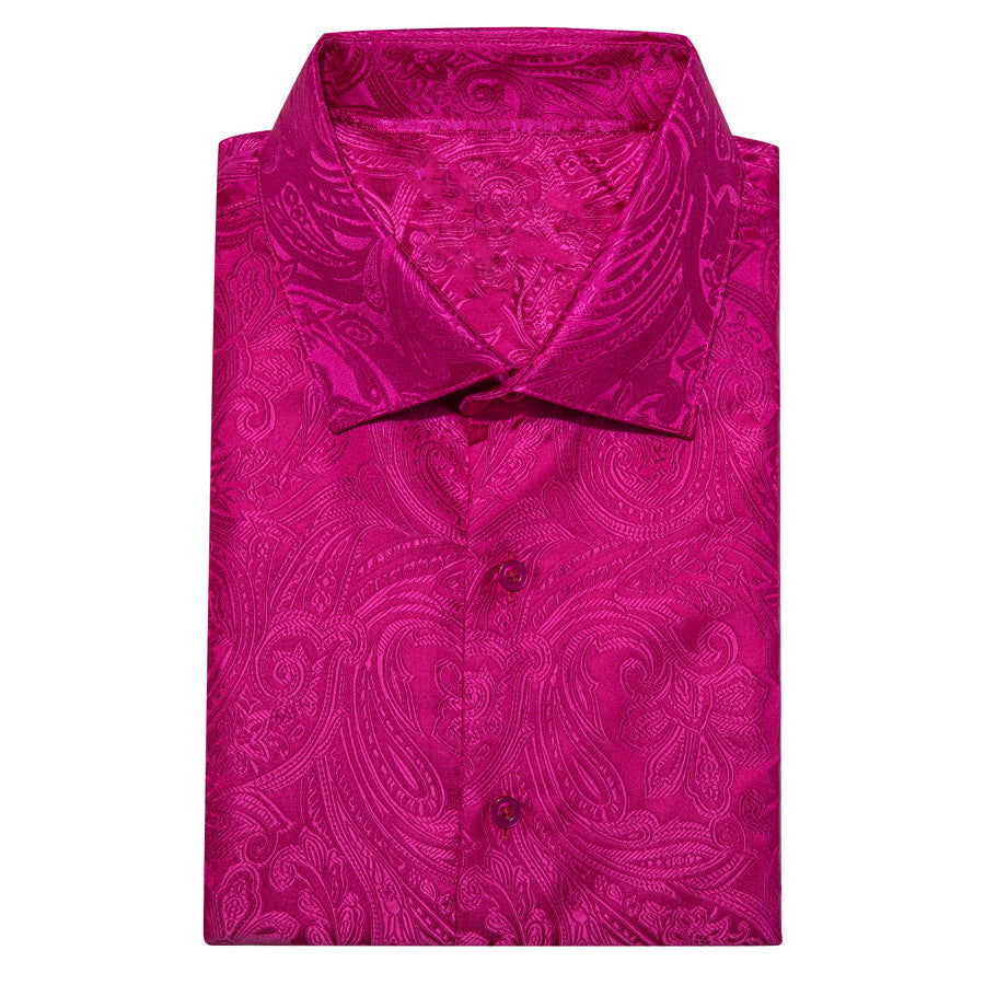 Rose Pink Paisley Dress Shirt shirt    - Sophisticated Gentlemen