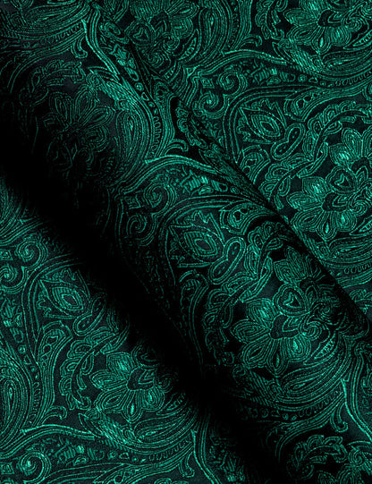 Dark Green Paisley Dress Shirt shirt    - Sophisticated Gentlemen
