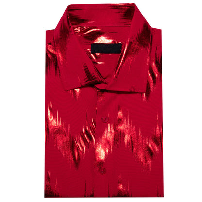 Red Black Bronzing Novelty Dress Shirt shirt    - Sophisticated Gentlemen