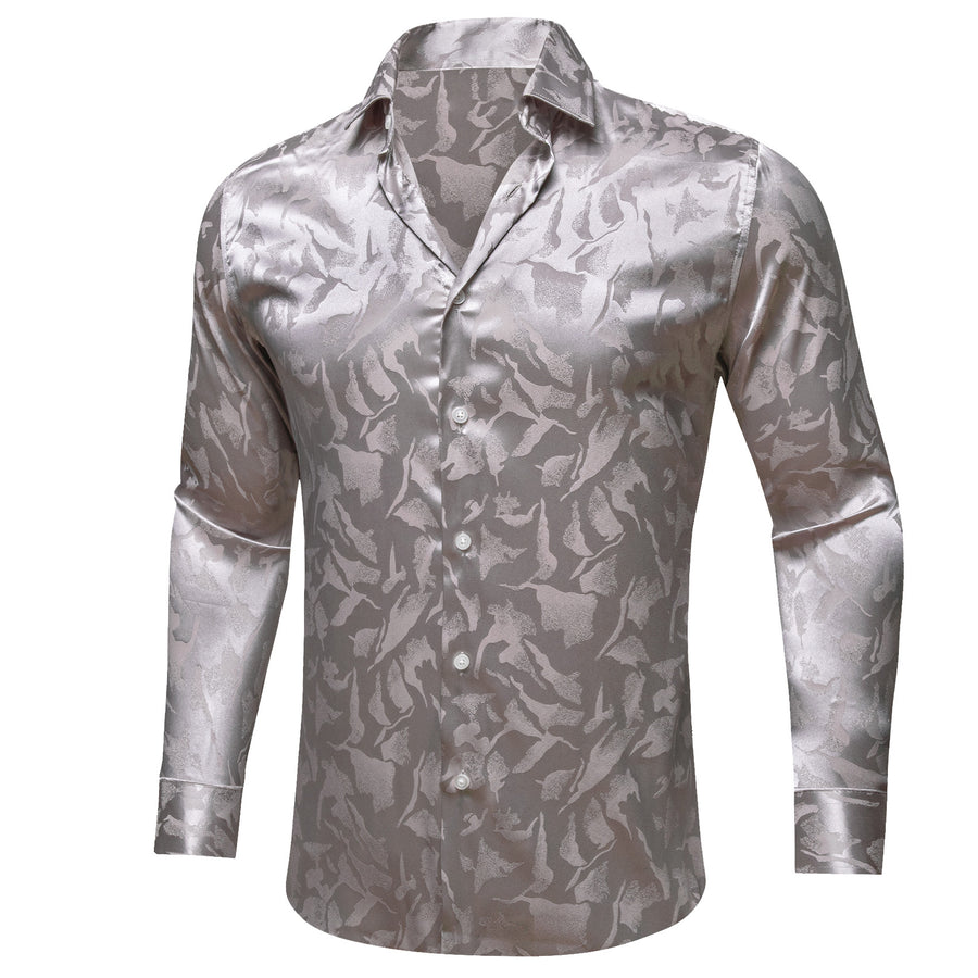 Silver Novelty Men's Dress Shirt shirt    - Sophisticated Gentlemen