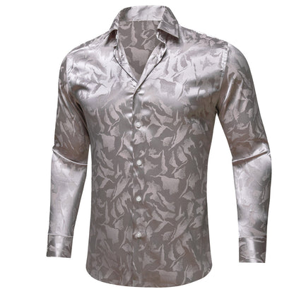 Silver Novelty Men's Dress Shirt shirt    - Sophisticated Gentlemen