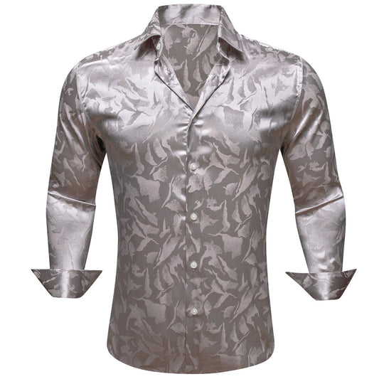 Silver Novelty Men's Dress Shirt shirt S   - Sophisticated Gentlemen