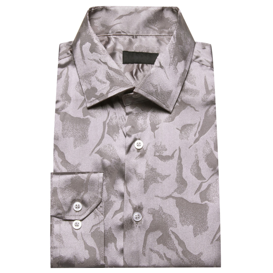 Silver Novelty Men's Dress Shirt shirt    - Sophisticated Gentlemen