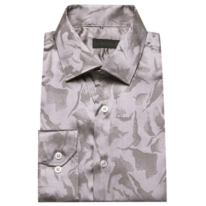 Silver Novelty Men's Dress Shirt shirt    - Sophisticated Gentlemen